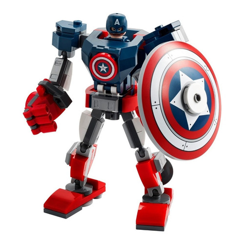 Bloques para armar Lego Marvel Captain America mech armor 121 piezas  en  caja
