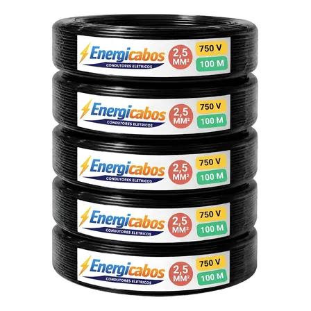 Cabo Flexível 2,5mm Rolo 100m Unipolar 750v
