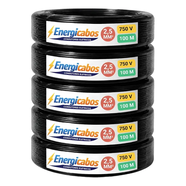 Cabo Flexível  2,5mm Rolo 100m  Unipolar 750v