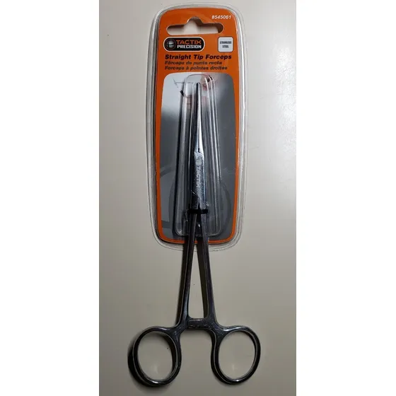 Pinzas Forceps Tactix Punta Recta,545061, Inox, Largo 6.1/4 