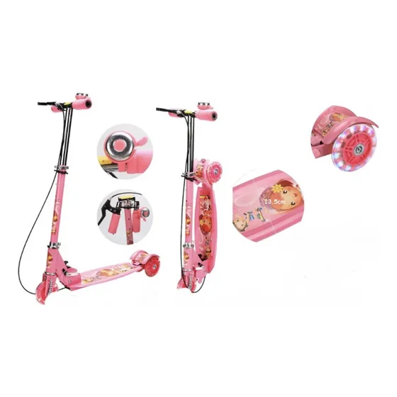 Scooter Patin Del Diablo Luz Led Con 3 Ruedas Y Campana