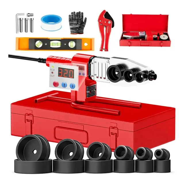 Termofusor Kit Digital Pantalla Dados Y Tijeras 1800w0-380°c