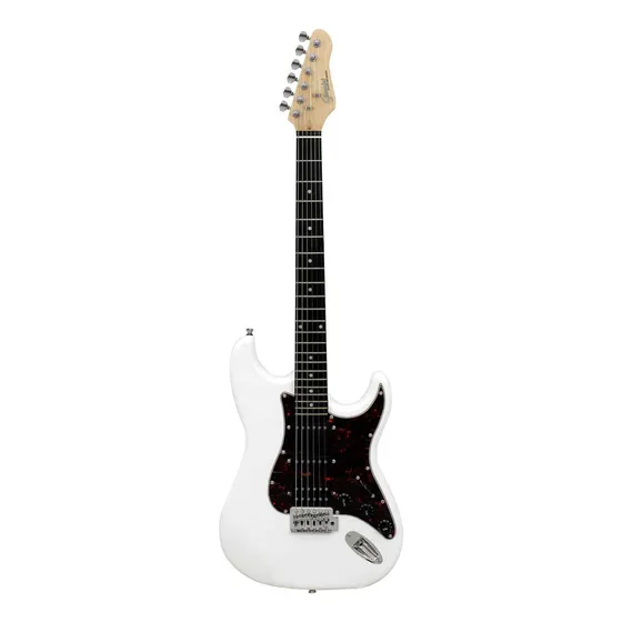 Guitarra Elétrica Giannini G-101 White Com Escudo Tortoise Cor White com escudo Tortoise WH/TT Material do diapasão N/A Orientação da mão Destro