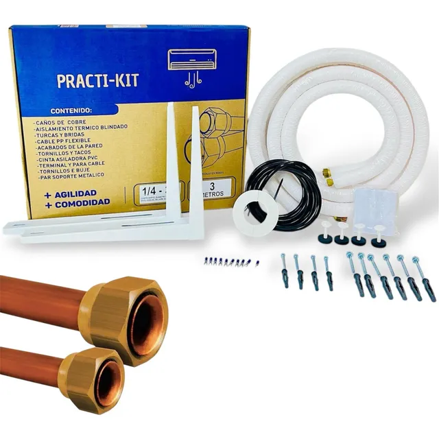 Kit Instalación Aire Acondicionado Split 1/4 Y 1/2 X 3 M C/m