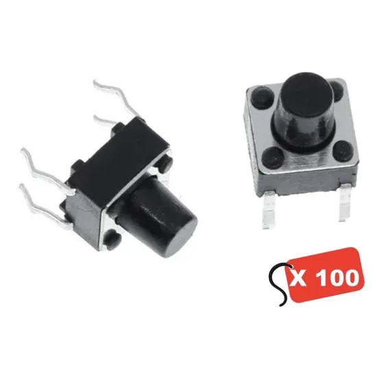100 Micro Pulsadores Switches Switch Boton Mini 6x6x7mm 