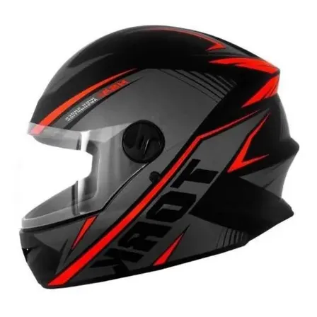 Capacete Pro Tork Fechado R8 Tamanho 56 Preto e Vermelho