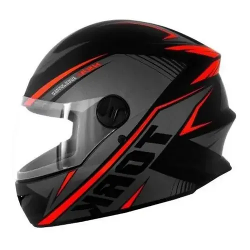 Capacete Pro Tork Fechado R8 Tamanho 56 Preto e Vermelho — foto 2