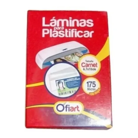 Laminas Para Plastificar Laminar Cedula, Carnet, Licencia 