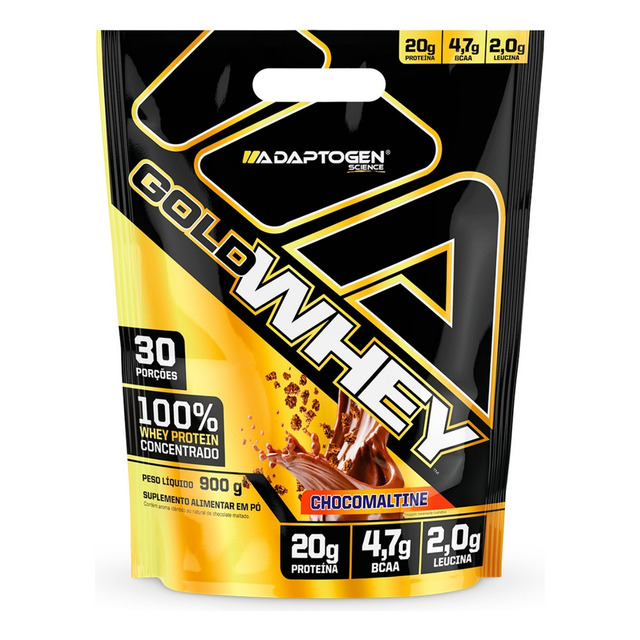 Gold Whey Protein Refil 900g Adaptogen Chocomaltine Sabor Choco Maltine Gold Whey Protein Refil 900g Adaptogen Chocomaltine Sabor Choco Maltine