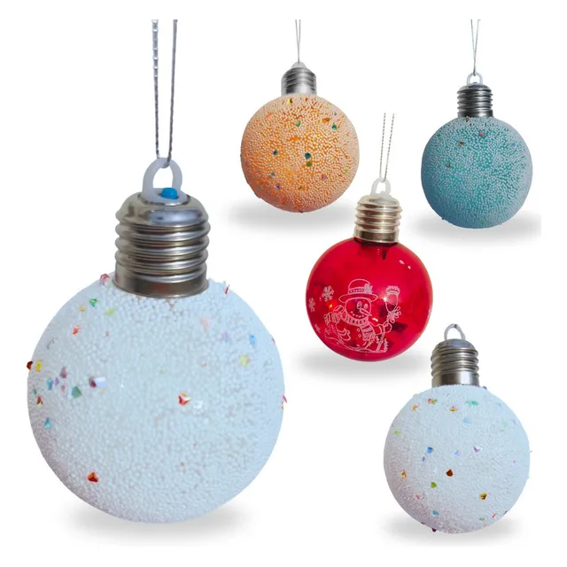 Bolas Navideñas Con Luces 8cm Set X18