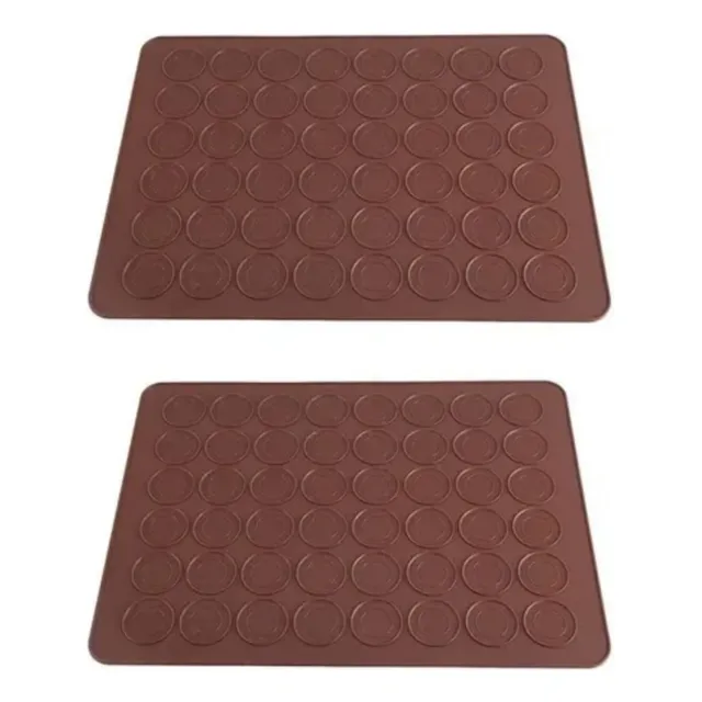 2 Tapete De Silicone Antiaderente C/ 48 Cavidades P/ Macaron