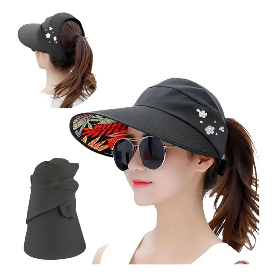 Pava Gorra Sombrero Mujer Sol Uv Visera Cachucha Floral