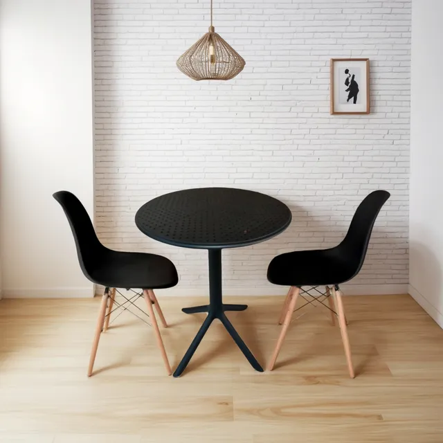 Juego De Comedor Mesa Brock 60cm + 2 Eames