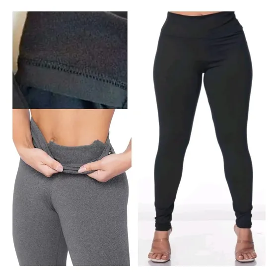 Pack 2 Calza Legging Termica Abrigadas Afelpada Suplex Dama