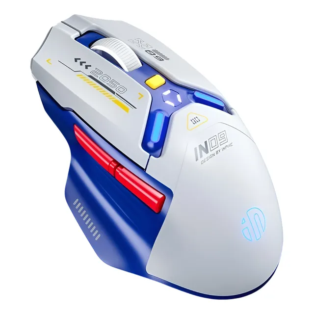 Inphic Mouse Inalambrico Y Bluetooth De Tres Modos Azul