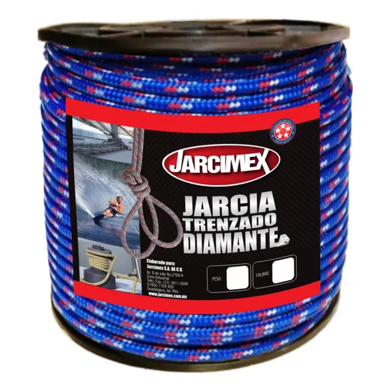 Cuerda Trenzada Diamante Jarcimex 20mm X 50mts Polipropileno