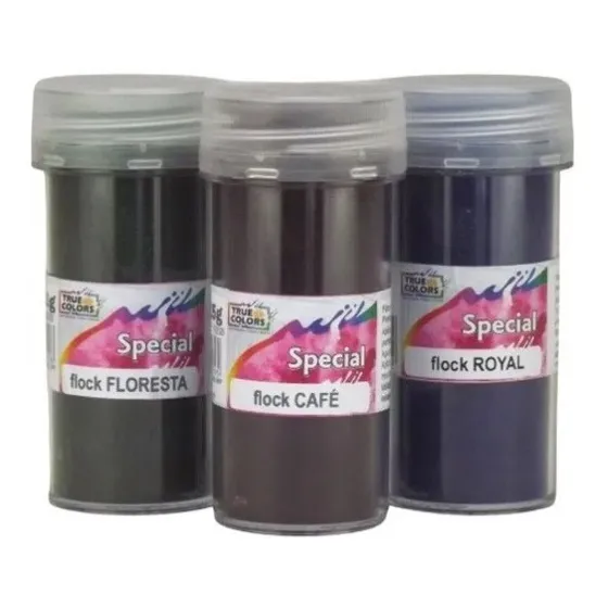 Kit 5 Flocagem Flock 15g Pintura Artesanato True Colors