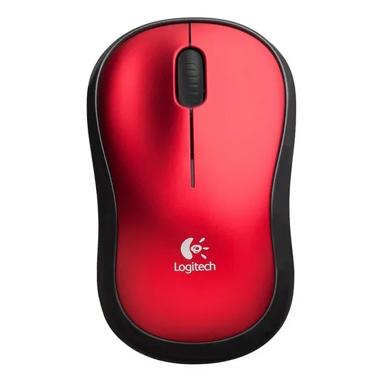 Mouse sem fio Logitech M185 com Pilha Inclusa - Vermelho