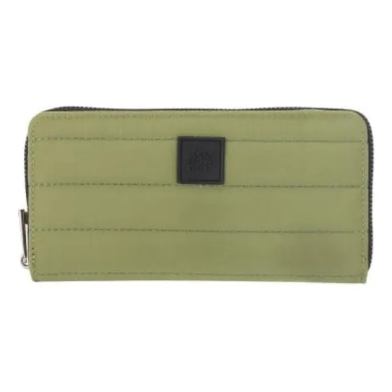 Monedero Terrano Urbano Lona Capitoneada Color Verde Dólar