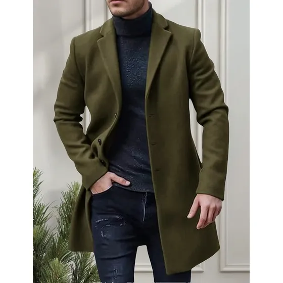2024 Nuevo Abrigo De Lana De Moda Otoño/invierno Para Hombre