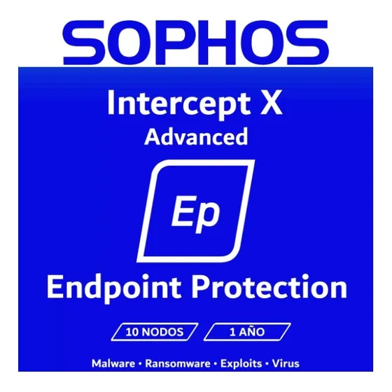 Sophos Intercept X Advanced Endpoint  10 Nodos  1 Año