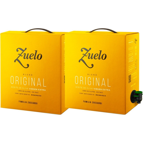 Aceite Zuelo Clásico Bag In Box Familia Zuccardi 5 Litros X2