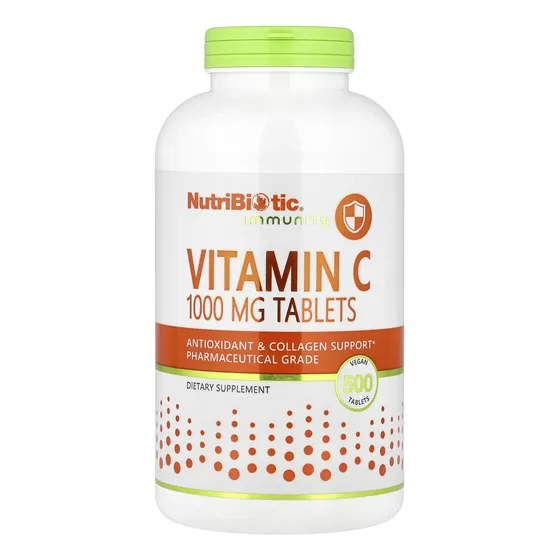 Tabletas De Vitamina C Nutribiotic, 1000 Mg, 500 Unidades