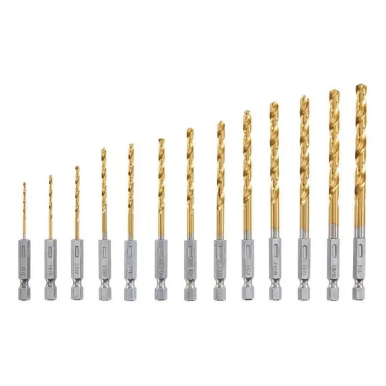 Brocas Hexagonal 1/4 Pulgadas Set 13 Piezas Warrior