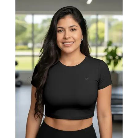 Cropped Feminina Poliamida Treino Academia Blusa Proteção Uv