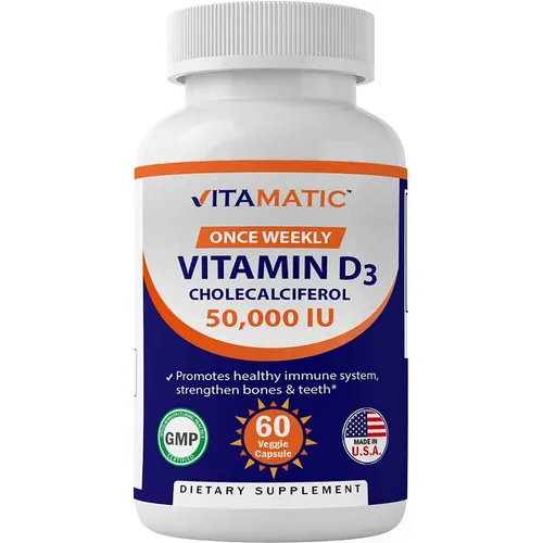 Vitamina D3 50,000iu Inmunidad Corazon 60 Capsulas Eg D101