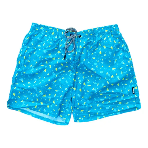 Short De Baño Motor Oil Estampado Geométrico