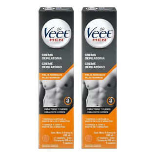Depilatorio Corporal Veet For Men Homem Peito E Corpo 2 Unid Depilatorio Corporal Veet For Men Homem Peito E Corpo 2 Unid