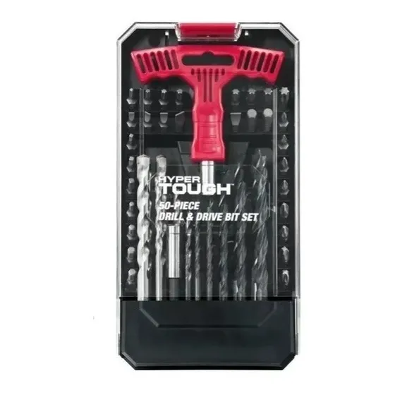Juego Puntas Y Brocas Destornillador Hyper Tough 50 Piezas