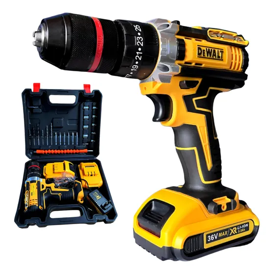 Taladro Atornillador Percutor Inalámbrico 36v 13mm 29acce(a)