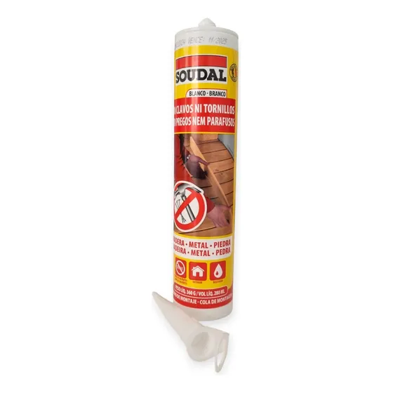 Adhesivo De Montaje Interior 280ml Soudal Blanco