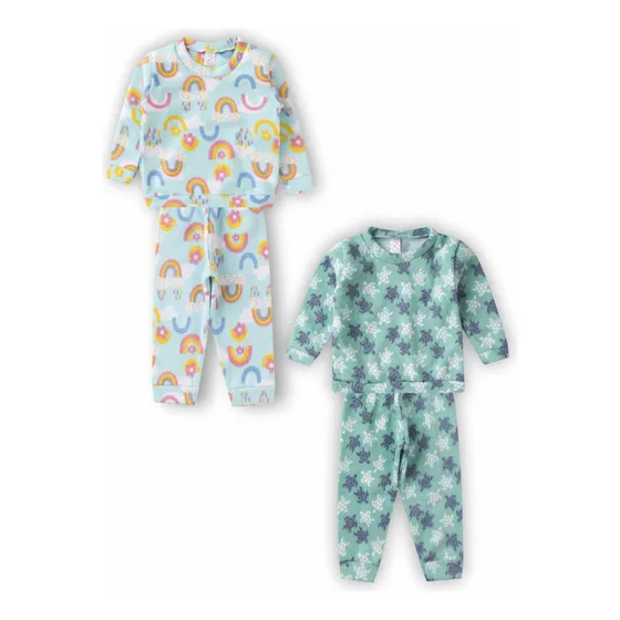 Kit 2 Pijama Inverno Infantil Menina Menino Longo Frio Soft 