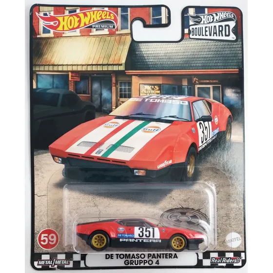Hot Wheels Premium De Tomaso Pantera Ruedas De Goma E/1:64