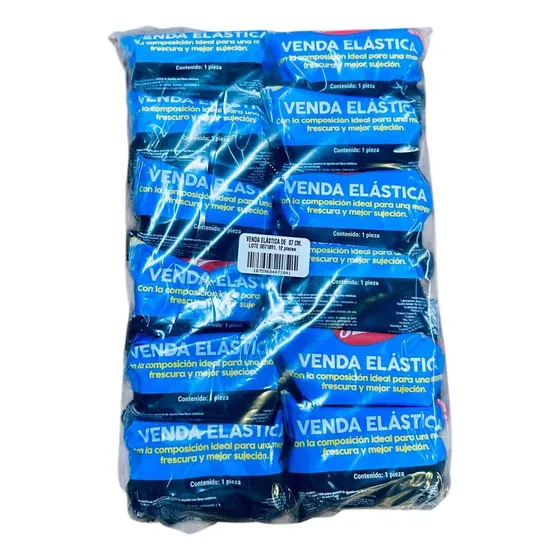 Venda Elástica De 7 Cms Jaloma Paquete C/12 Color Blanco