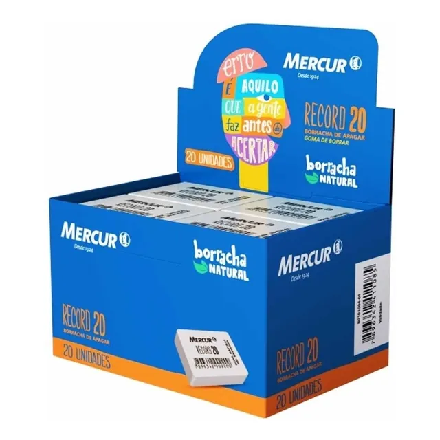 Borracha N° 20 Caixa Com 20 Unidades Mercur Record