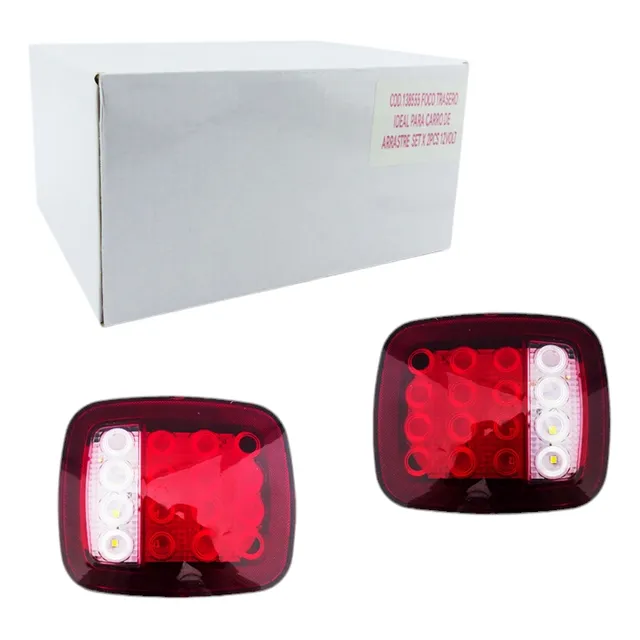 Focos Traseros 12v Para Carro De Arrastre - Set X 2