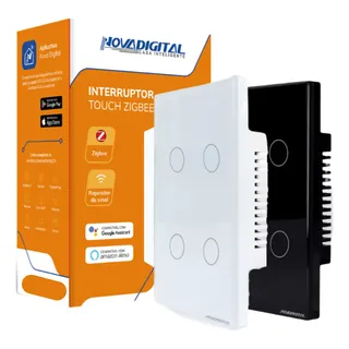 Interruptor Zigbee Inteligente 4 BotÔes Alexa Nova Digital Interruptor Zigbee Inteligente 4 BotÔes Alexa Nova Digital
