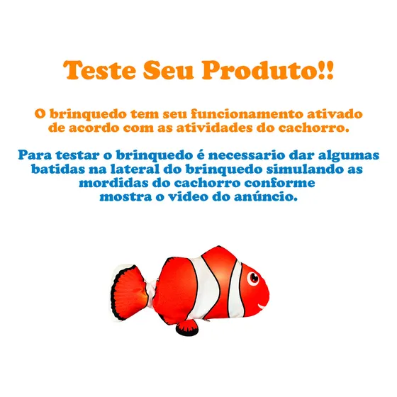 Brinquedo Interativo Gatos Cães Peixe Elétrico Recarregável Cor Laranja