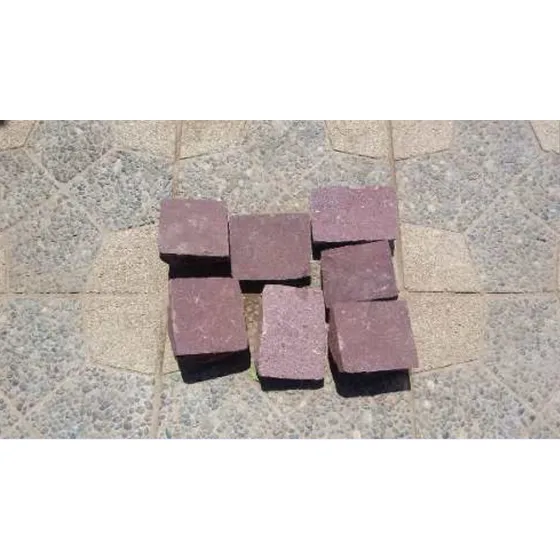 Adoquines Piedra Natural De Cantera Rojo Burdeo