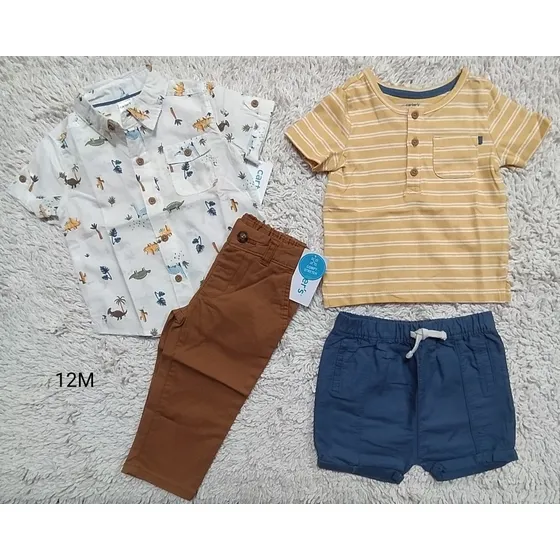 Conjunto 4 Pzas Carter's Bebé Varón Talla 12m