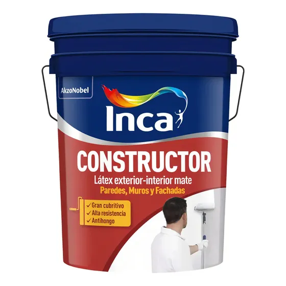Inca Pintura Látex Constructor Exterior-interior Mate 20 L Color Blanco | Cuotas sin interés