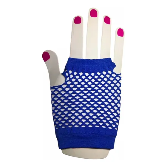 Guantes Red Malla Cortos Moda Cosplay Kpop Emo Rock 80s 90s