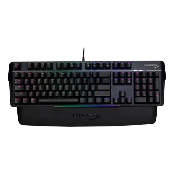 Teclado Gamer Hyperx Qwerty Outemu Blue Preto Com Luz Rgb