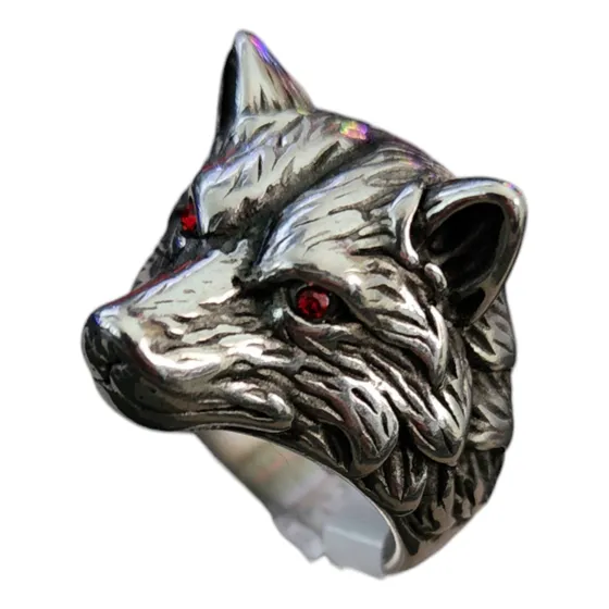 Anillo Lobo Vikingo Celta Vikingo Acero Inoxidable 316l