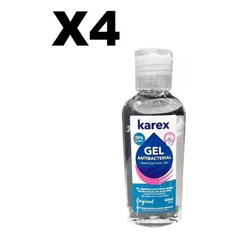Gel Antibacterial 60ml 75% Alcoholado Dispensador Portatil