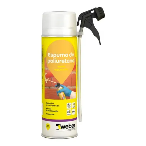 Espuma Poliuretano Weber Pu X 500 Ml Amarillo - Rex